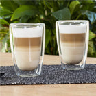 Hi Latte Macchiato Gläser 2 Stk. 400 Ml Transparent Schwarz