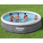 Bestway Swimmingpool-Set Rund 366X76 Cm Anthrazit