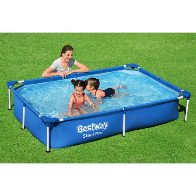 Bestway Pool Steel Pro 221X150X43 Cm Grau