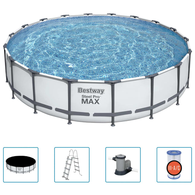 Bestway Steel Pro Max Stahlrahmen-Pool-Set 549X122 Cm