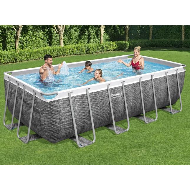 Bestway Power Steel Swimmingpool-Set Rechteckig