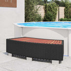 Spa-Einstiegsstufe Poly Rattan 92×45×25 Cm