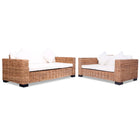 Sofa-Set 15-Tlg. Natur Rattan - Moebelbox24.de