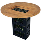 Bierkastentisch Teak 70 Cm - Moebelbox24.de