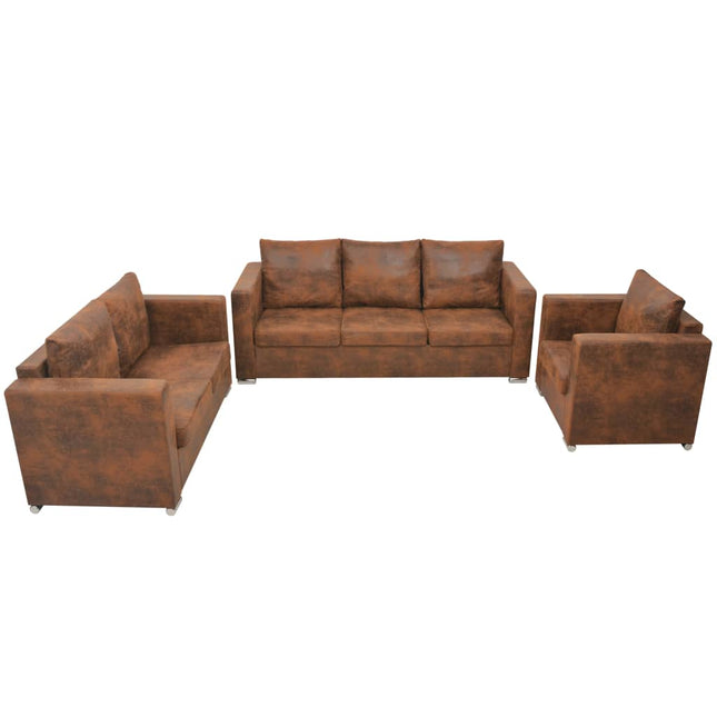 Sofa 137X73X82 Cm Wildleder-Optik - Moebelbox24.de