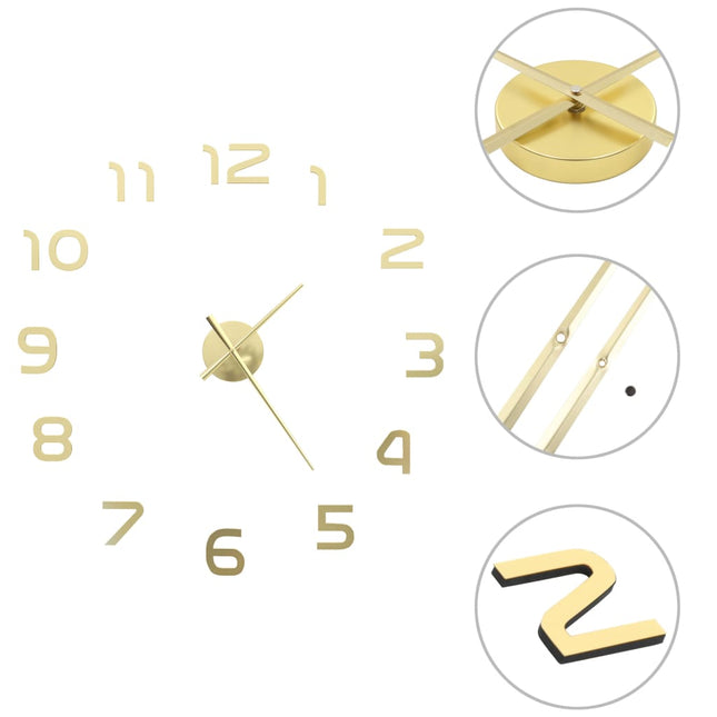 3D-Wanduhr Modernes Design 100 Cm Xxl N