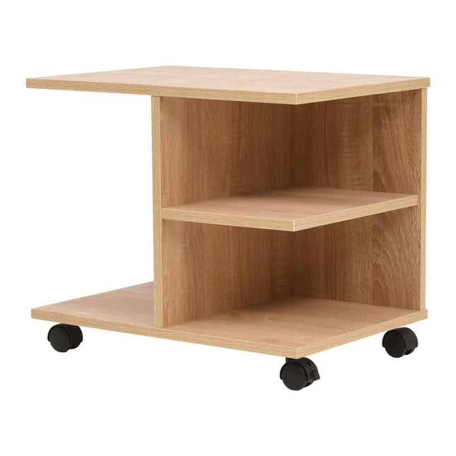 Beistelltisch Mit Rollen 50×35×42 Cm Nbraun - Moebelbox24.de