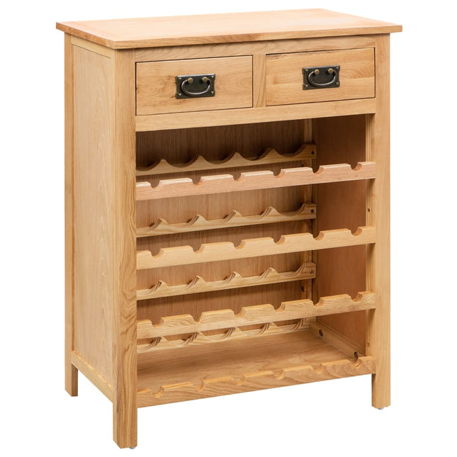 Weinschrank 72X32X90 Cm Massivholz Eiche - Moebelbox24.de