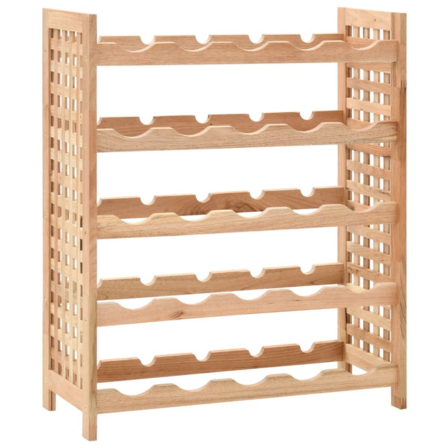 Weinregal Für 25 Flaschen Nussbaumholz Massiv 63X25X73 Cm - Moebelbox24.de