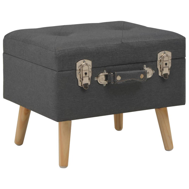 Hocker Mit Stauraum 40 Cm Dunkel Stoff - Moebelbox24.de