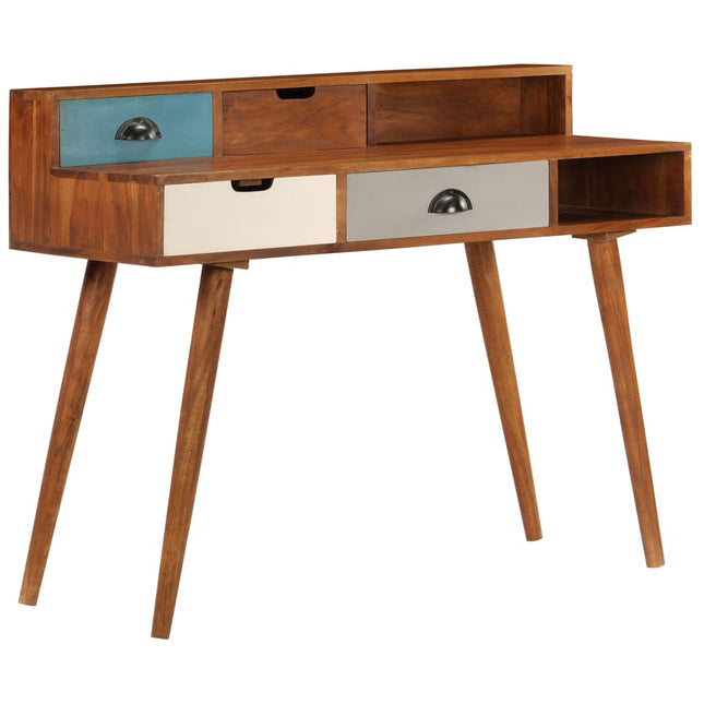 Schreibtisch 110 X 50 X 90 Cm Akazienholz Massiv - Moebelbox24.de