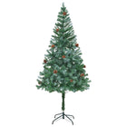 Künstlicher Weihnachtsbaum Mit Tannenzapfen Gefrostet 150 Cm