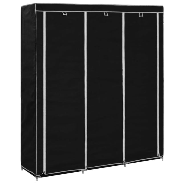 Kleiderschrank Mit Fächern Stangen 150X45X175Cm Stoff - Moebelbox24.de