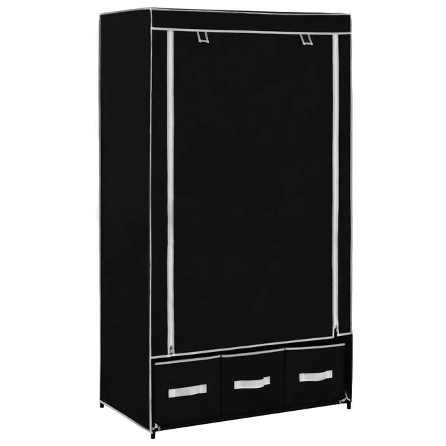 Kleiderschrank 87 X 49 X 159 Cm Stoff - Moebelbox24.de