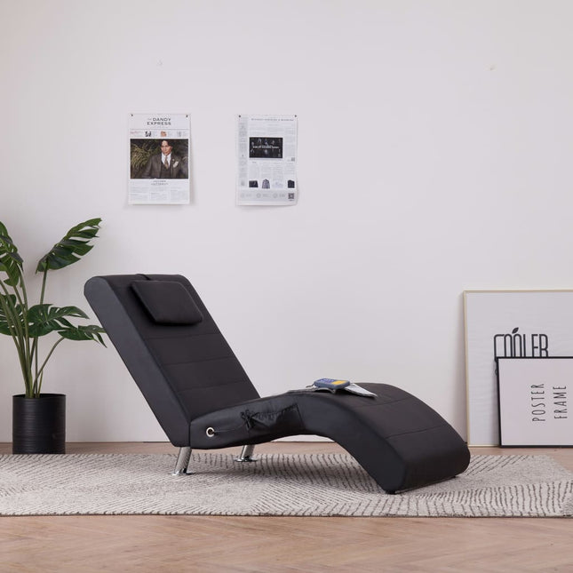 Massage-Chaiselongue Mit Kissen Kunstleder - Moebelbox24.de