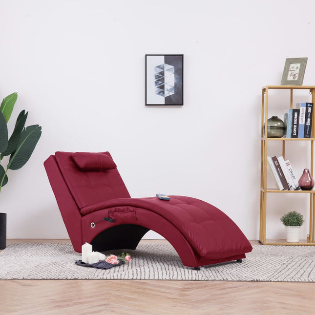 Massage Chaiselongue Mit Kissen Kunstleder - Moebelbox24.de