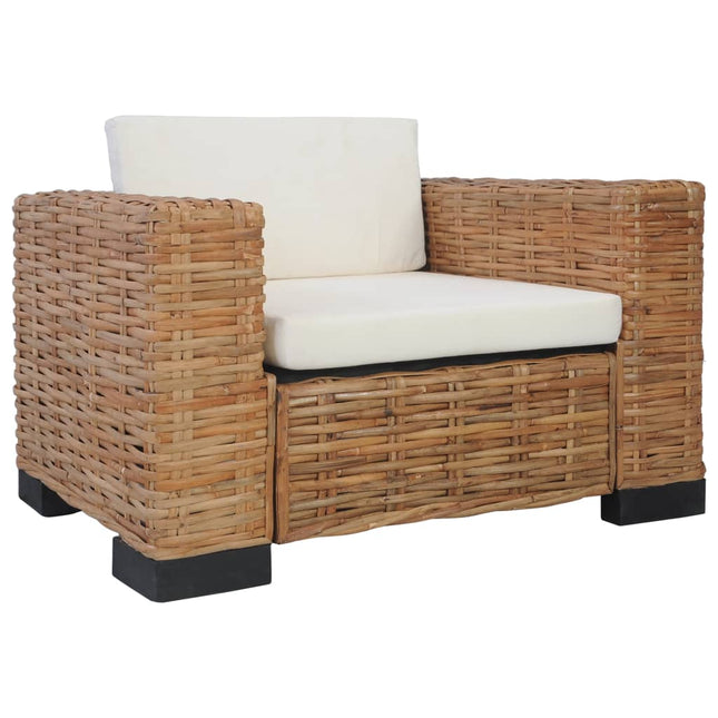 Sessel Mit Kissen Natürliches Rattan - Moebelbox24.de