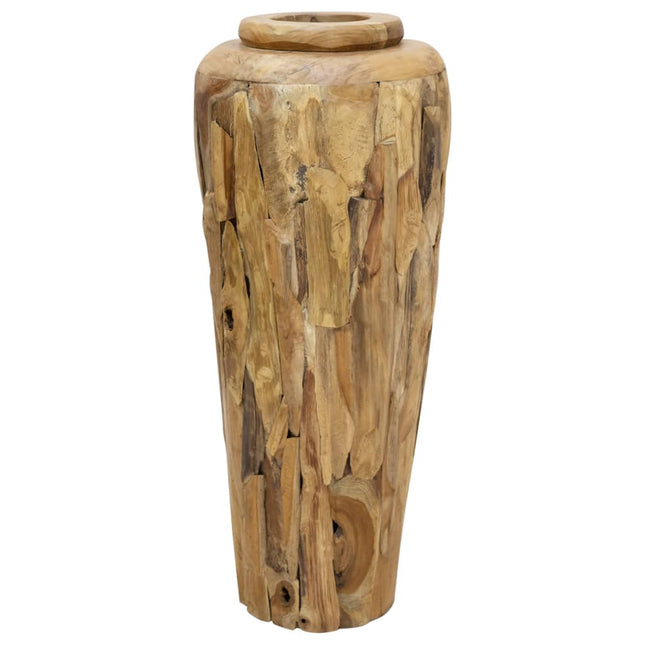 Deko-Vase Massivholz Teak