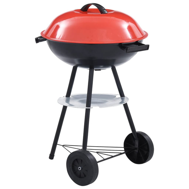 Tragbarer Holzkohlegrill Xxl Mit Rädern 44 Cm