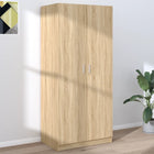 Kleiderschrank Sonoma-Eiche 80X52X180 Cm Holzwerkstoff - Moebelbox24.de