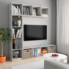 3-Tlg. Bücher-/Tv-Schrank Set 180×30×180 Cm - Moebelbox24.de