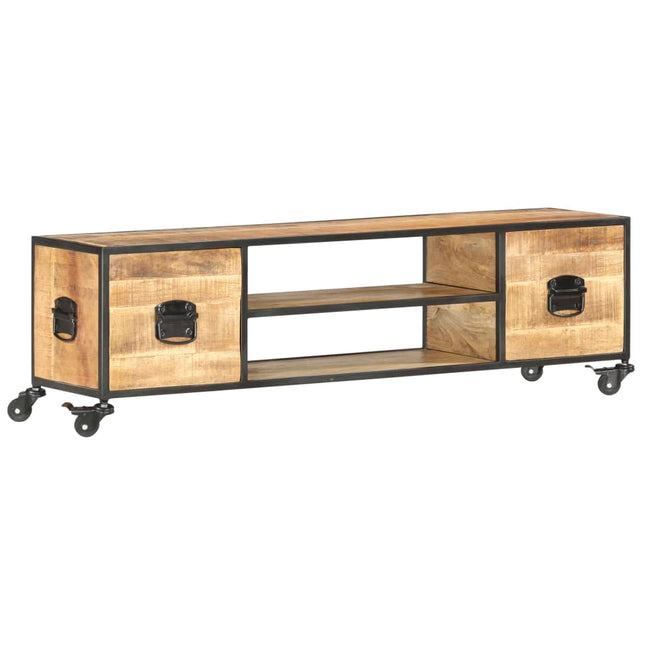 Tv-Schrank 130X30X39 Cm Massivholz Mango