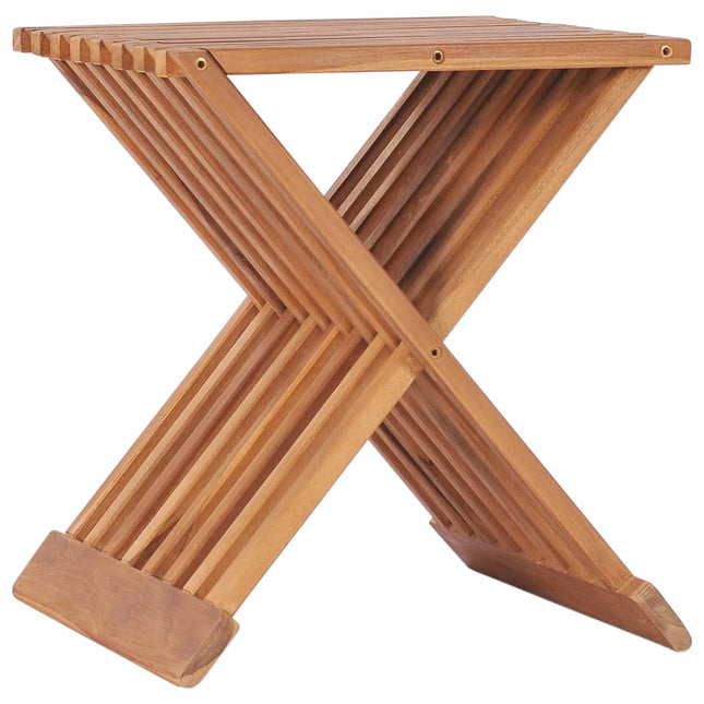 Klappbarer Hocker 40×32×45 Cm Massivholz Teak - Moebelbox24.de