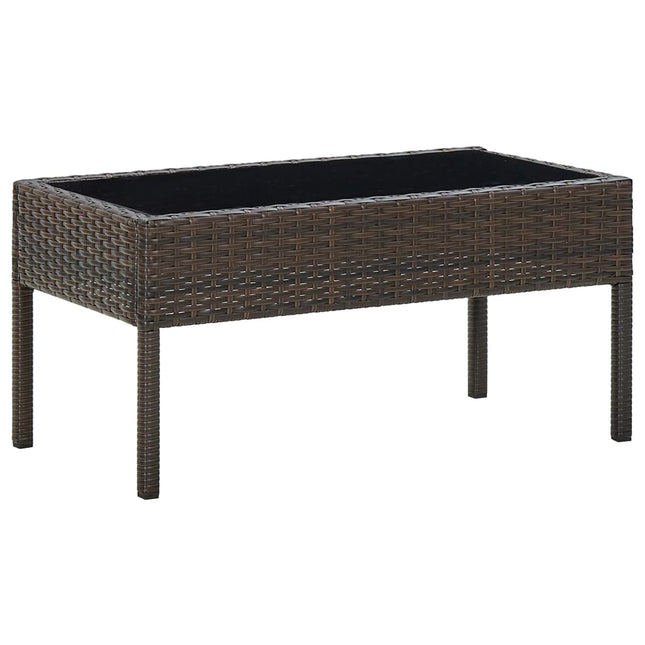 Gartentisch 75X40X37 Cm Poly Rattan - Moebelbox24.de