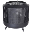 Progarden Feuerkorb Mit Grillrost 50X51 Cm Schwarz