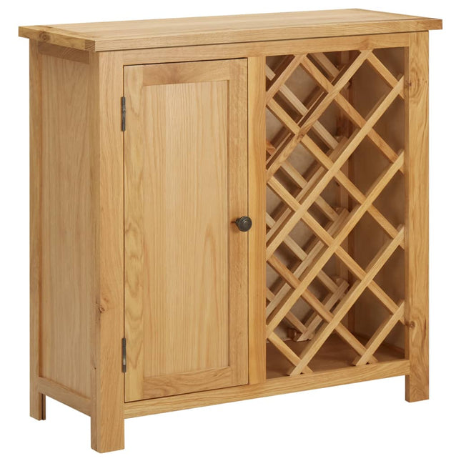 Weinschrank 80X32X80 Cm Eiche Massivholz - Moebelbox24.de