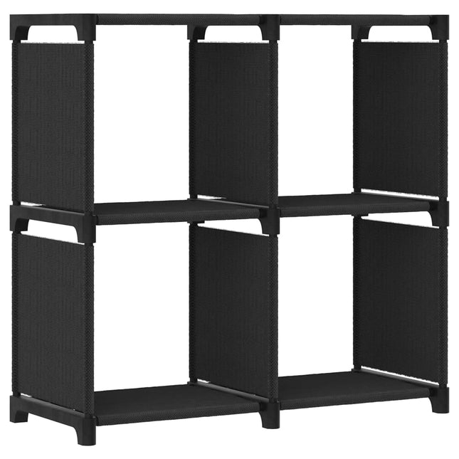 Würfel-Regal 4 Fächer 69X30X72,5 Cm Stoff Schwarz - Moebelbox24.de