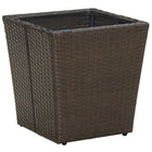 Beistelltisch 41,5×41,5×43 Cm Poly Rattan & Massiv - Moebelbox24.de