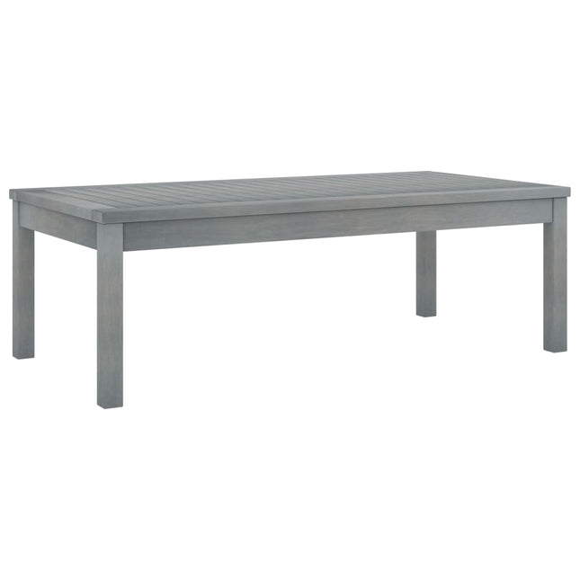 Couchtisch 100X50X33 Cm Grau Massivholz Akazie - Moebelbox24.de