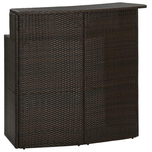 Garten-Bartisch 120X55X110 Cm Poly Rattan - Moebelbox24.de