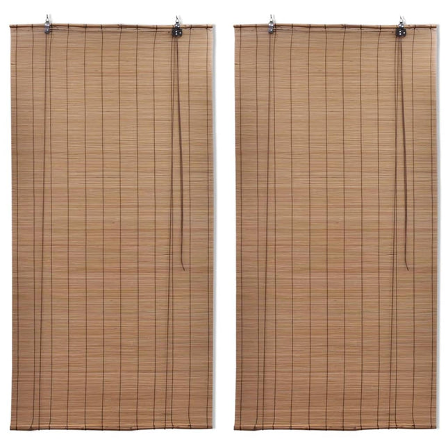 Bambusrollos 2 Stk. 120X220 Cm Braun