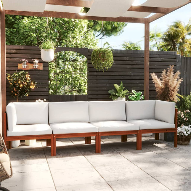 -Gartensofa Mit Kissen Massivholz Akazie