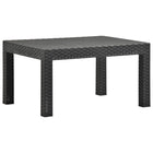 Gartentisch Anthrazit 58X58X41 Cm Pp Rattan Schwarz - Moebelbox24.de