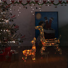 Led-Rentier-Familie Weihnachtsdeko Acryl 160 Led