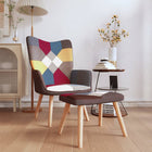 Relaxsessel Mit Hocker Patchwork Stoff - Moebelbox24.de