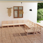 10-Tlg. Garten-Lounge-Set Massivholz Kiefer