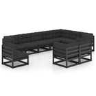 10-Tlg. Garten-Lounge-Set Massivholz Kiefer