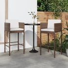 Barhocker 4 Stk. Mit Kissen Poly Rattan - Moebelbox24.de