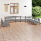 10-Tlg. Garten-Lounge-Set Massivholz Kiefer