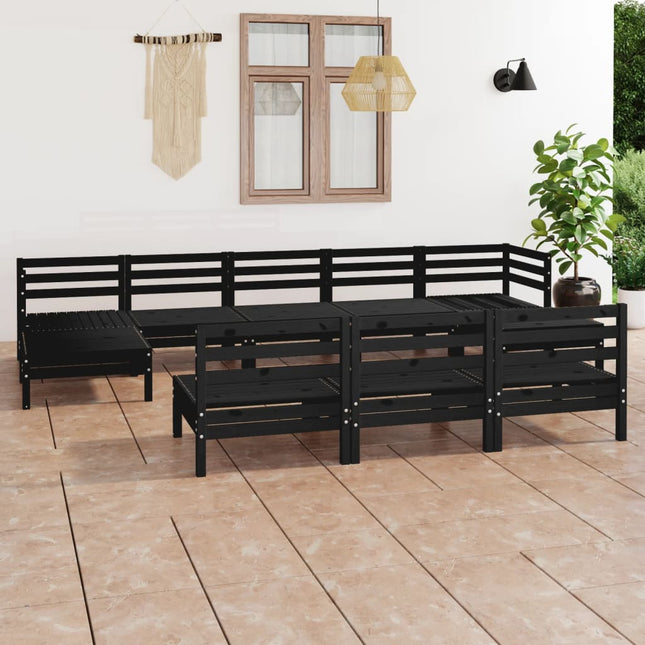 10-Tlg. Garten-Lounge-Set Massivholz Kiefer