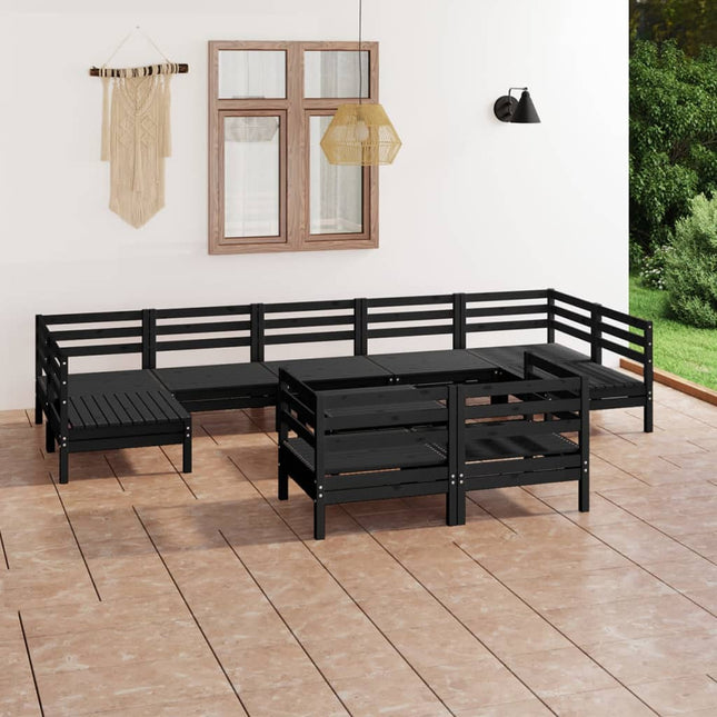 10-Tlg. Garten-Lounge-Set Massivholz Kiefer