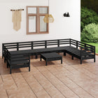 10-Tlg. Garten-Lounge-Set Massivholz Kiefer