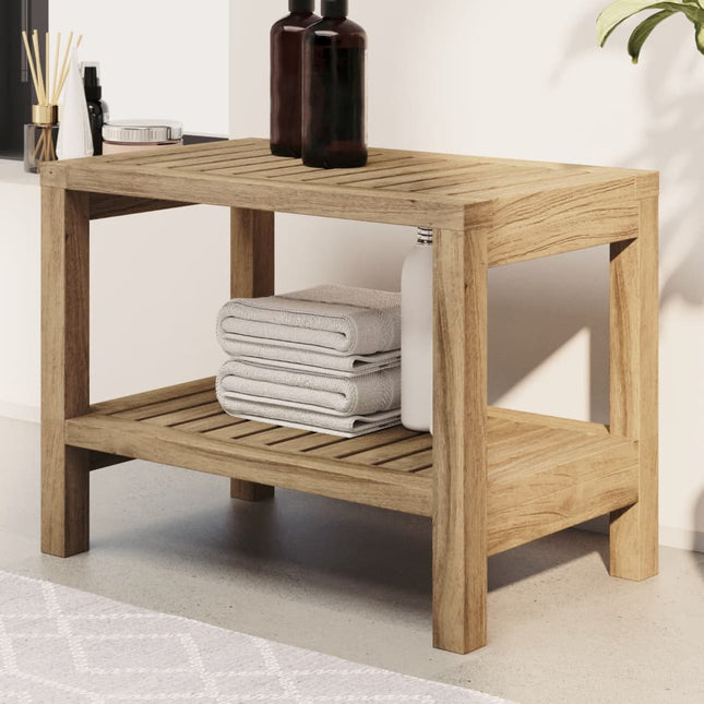 Badezimmer-Beistelltisch 60X30X45 Cm Massivholz Teak Dunkelblau