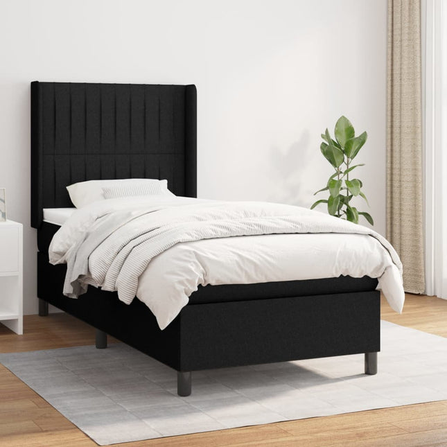 Boxspringbett Mit Matratze Stoff Schwarz