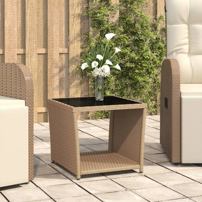 Beistelltisch Mit Platte Poly Rattan & Hart - Moebelbox24.de