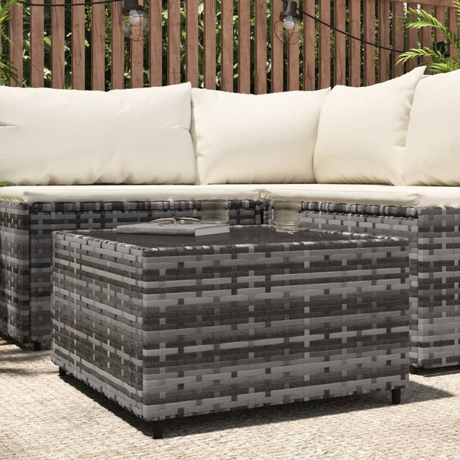 Garten-Couchtisch Quadratisch 50X50X30 Cm Poly Rattan - Moebelbox24.de